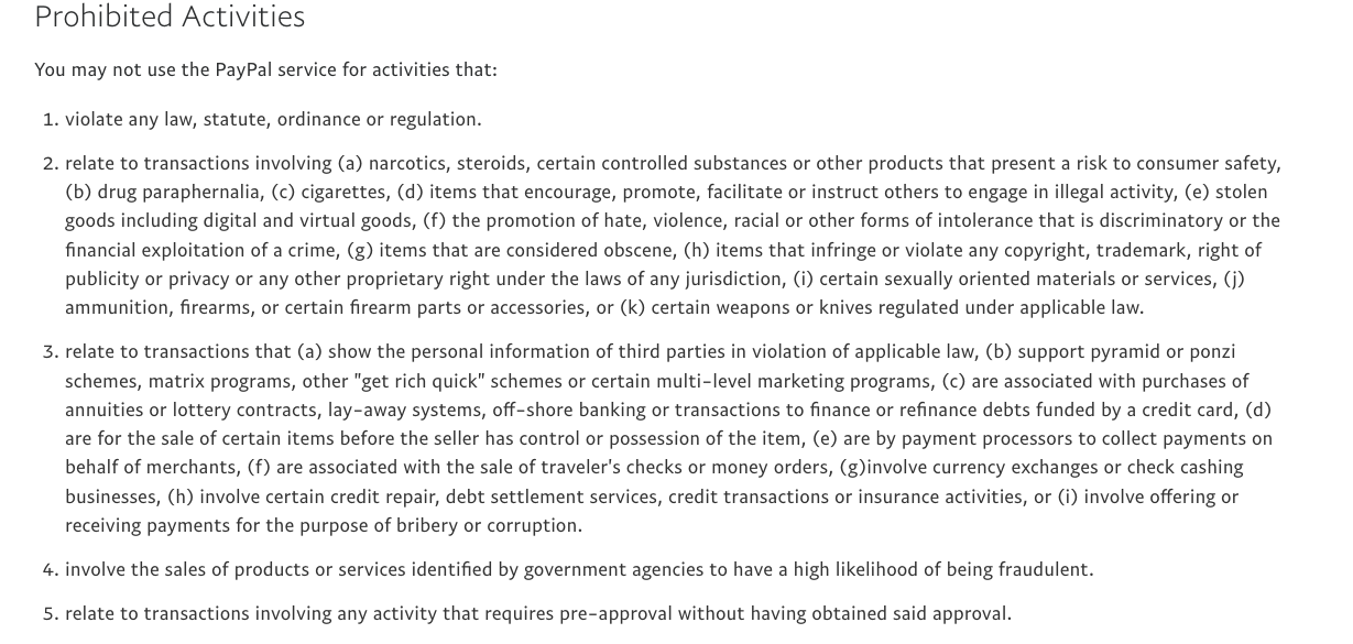 PayPal dashboard notification