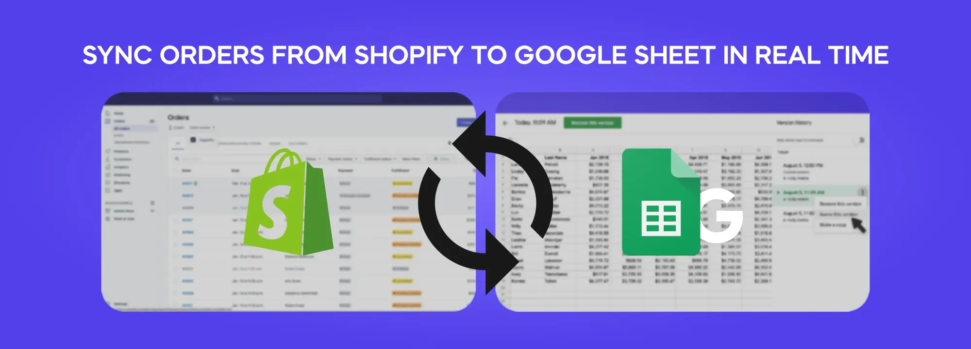 Eliminate Copy and Paste of Orders Manually By Shopify UpToSheets