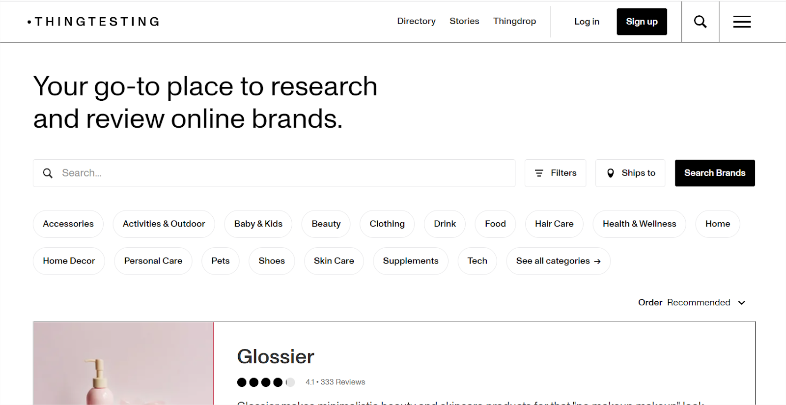 Thing Testing brand profile
