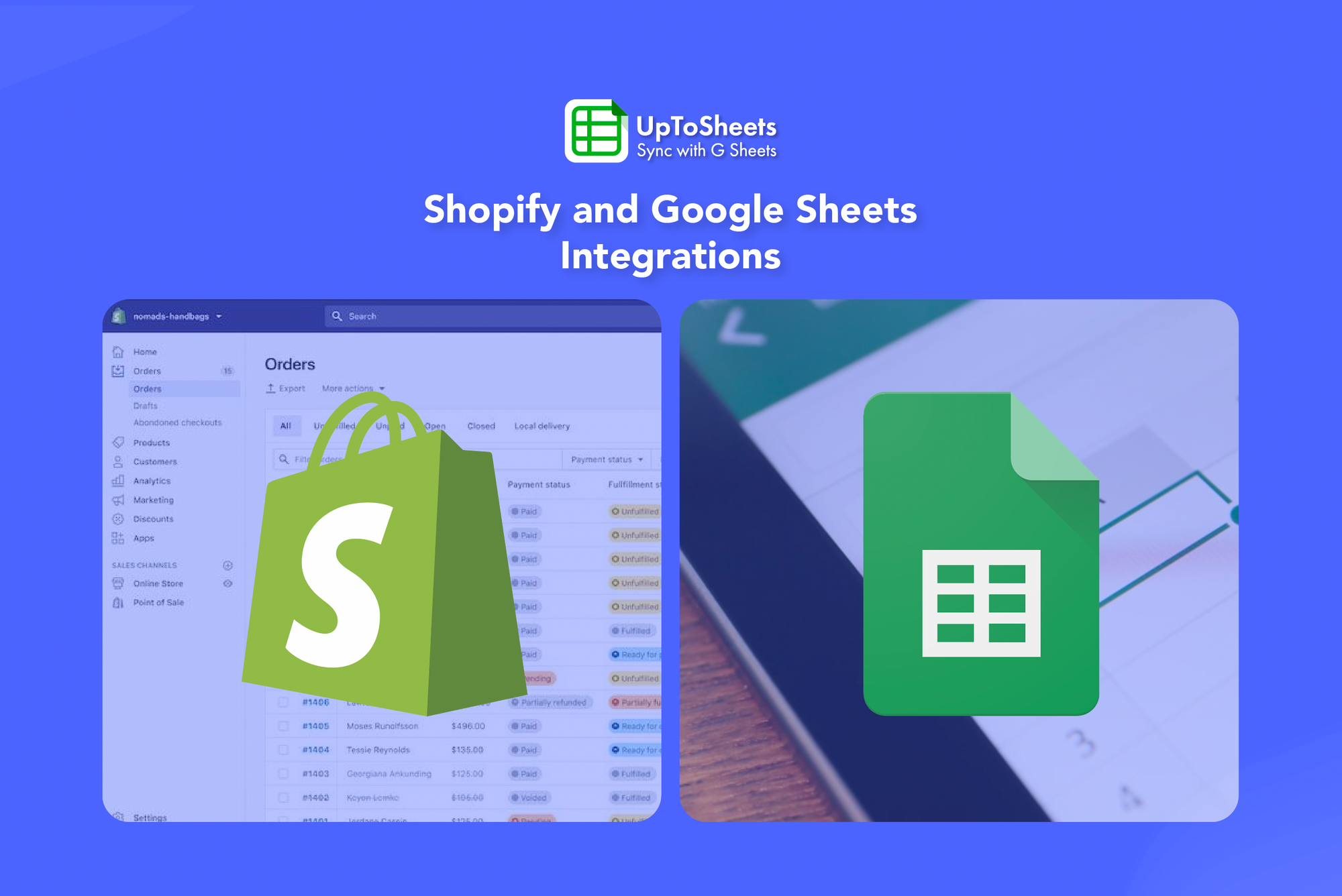 Shopify and Google Sheets Integrations – UPTOSHEETS
